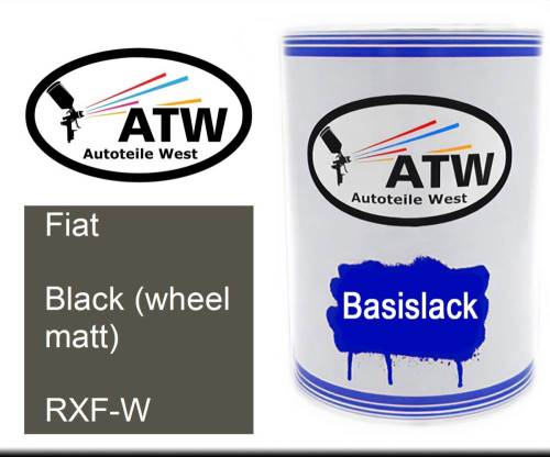 Fiat, Black (wheel matt), RXF-W: 500ml Lackdose, von ATW Autoteile West.